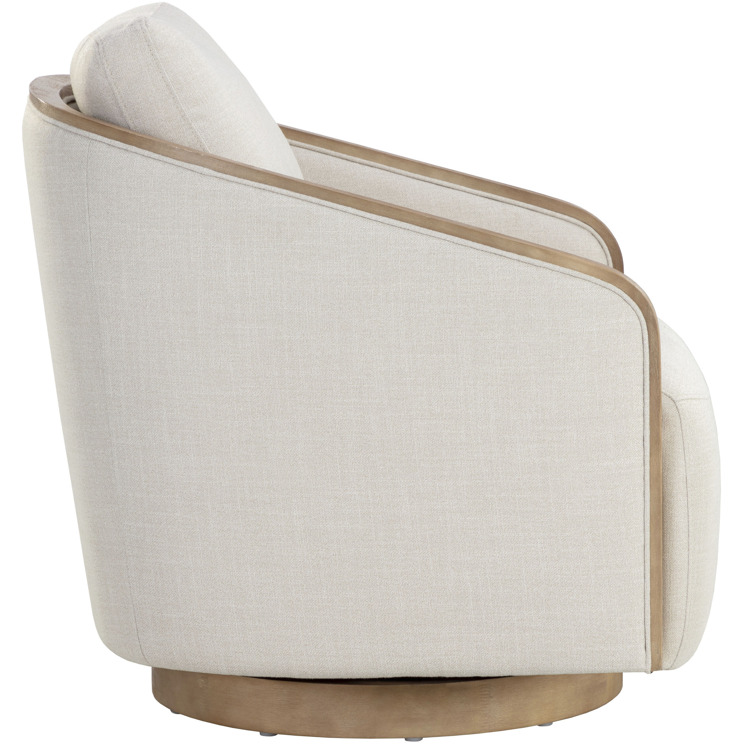 Tasia Effie Linen Swivel Lounge Chair